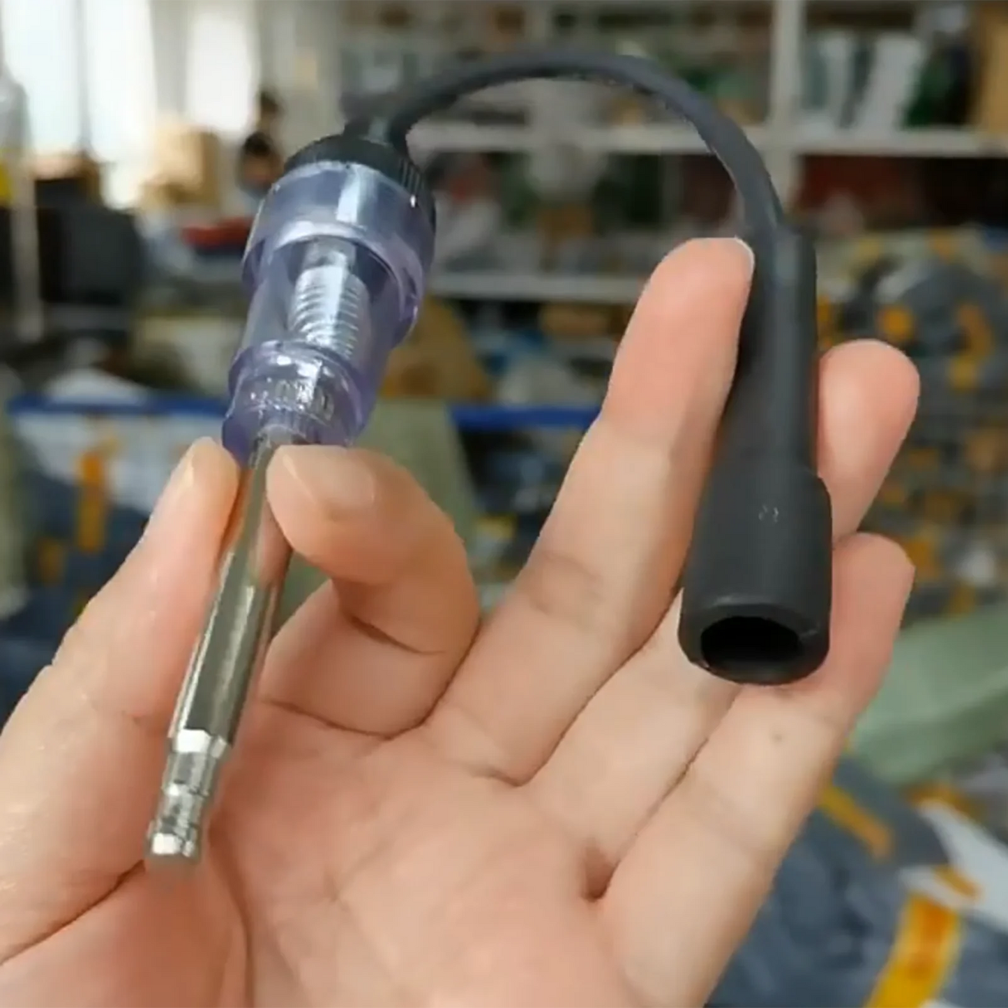 Automotive Spark Plug Tester Convenient to Use Metal Connectors Ignition Tester for Automotive Car Lawnmower Peaceful Pleasures Health and Wellness