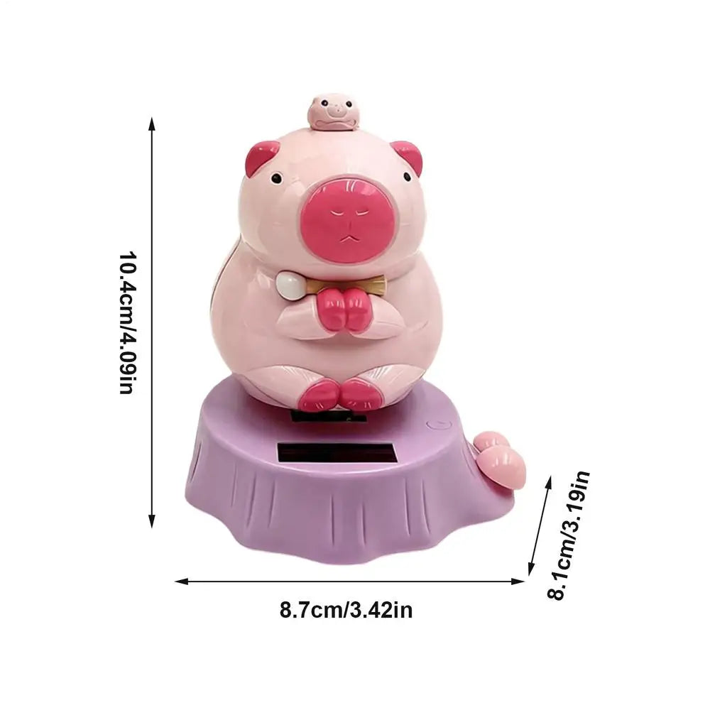 Solar Swinging Capybara Dashboard Figurine | Car & Desk Decor