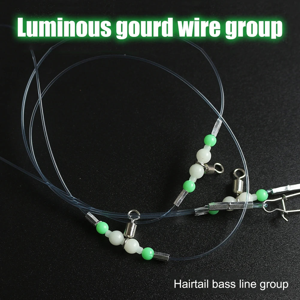 Night Glow Fishing Leaders – Luminous Swivel Snaps Saltwater & Freshwater Peaceful Pleasures Health and Wellness