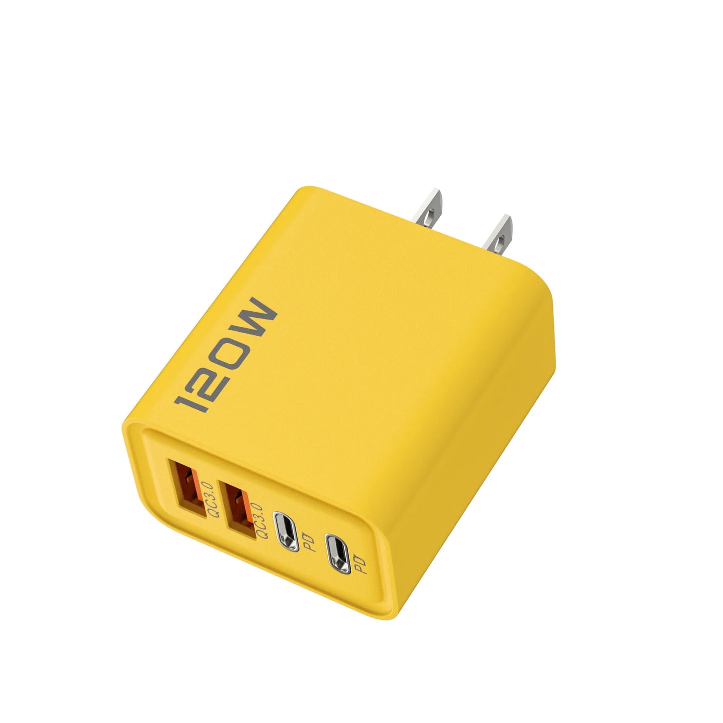 120W 4-Port USB-C Fast Charger | PD Quick Charge 3.0 Adapter