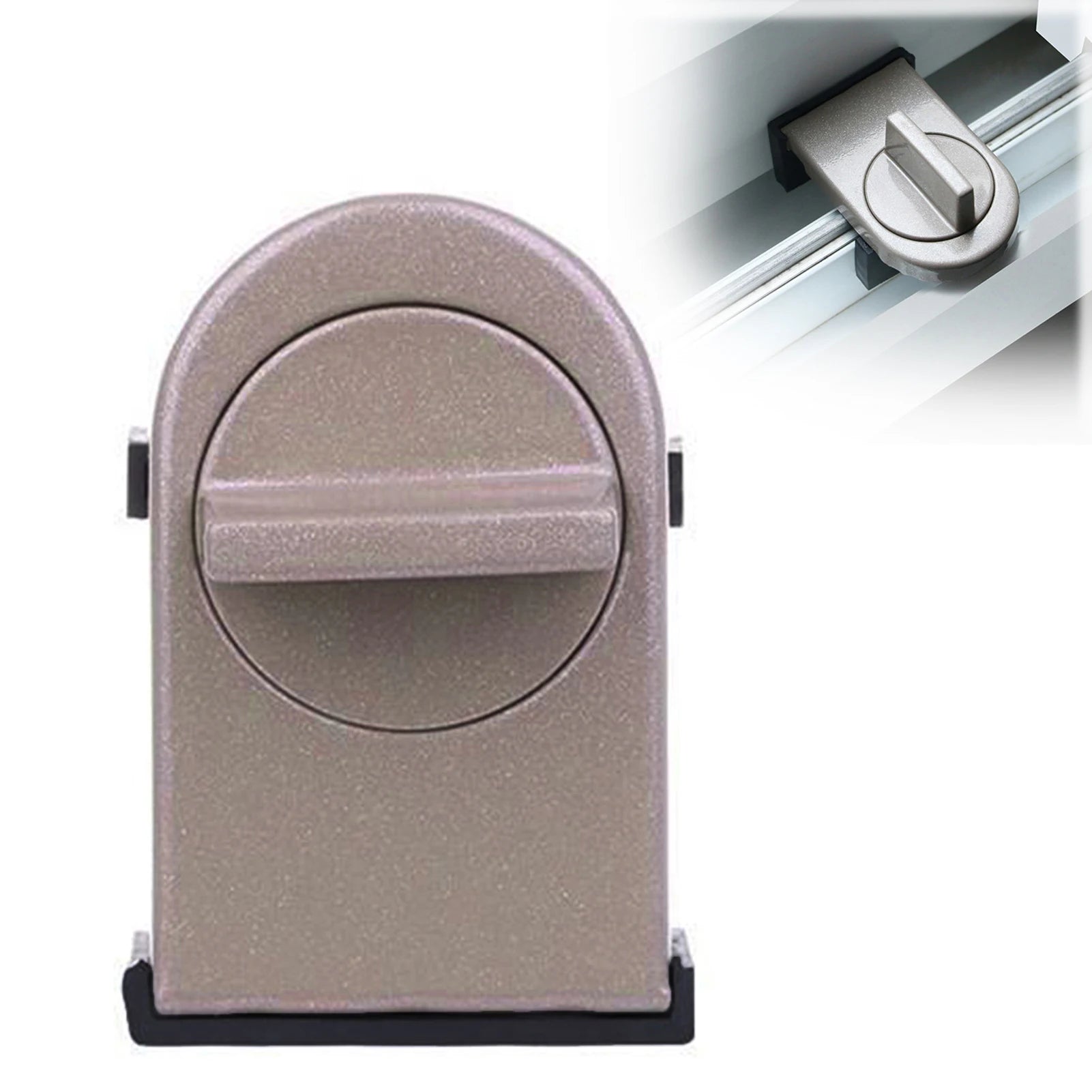 No Drilling and Effortless Door Lock Baby Safe Safety Sliding Door Window Lock Suitable for Sliding Windows Peaceful Pleasures Health and Wellness Brown