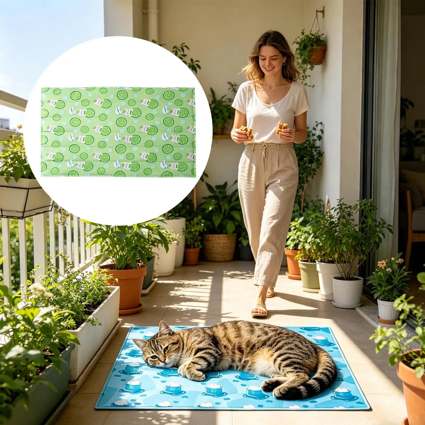 Foldable PVC Cooling Mat for Dogs & Cats | Travel & Home