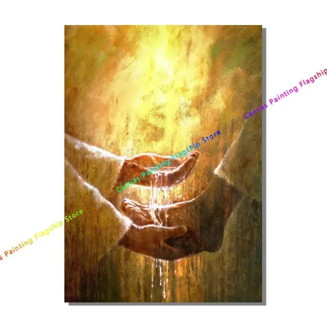 Hand of God Jesus Christian Canvas Wall Art | Unframed Print