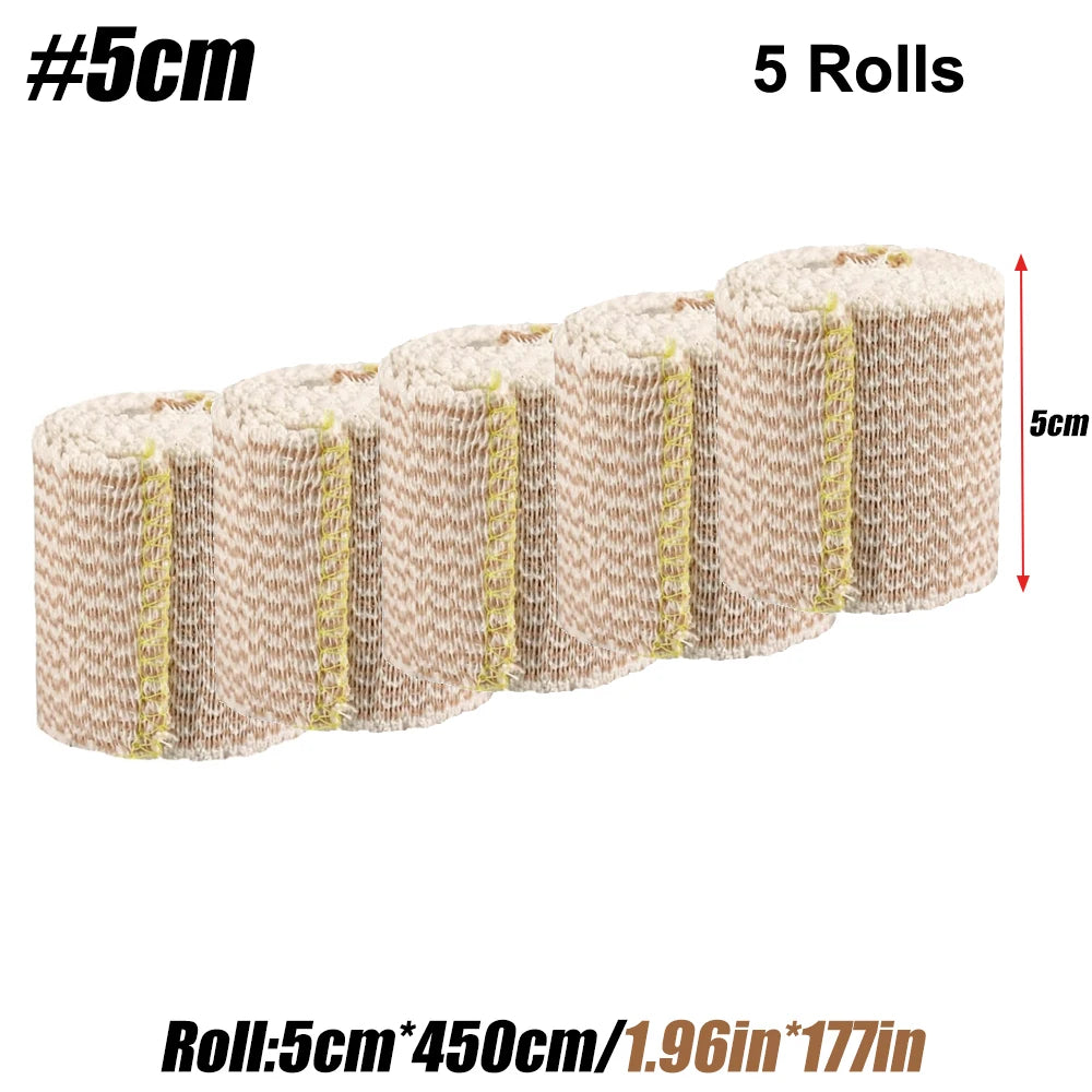 5-Roll Latex Free Elastic Compression Bandage Wrap – Self-Closure Compression Bandage Wrap Peaceful Pleasures Health and Wellness 5 X 450 cm (5 Rolls)