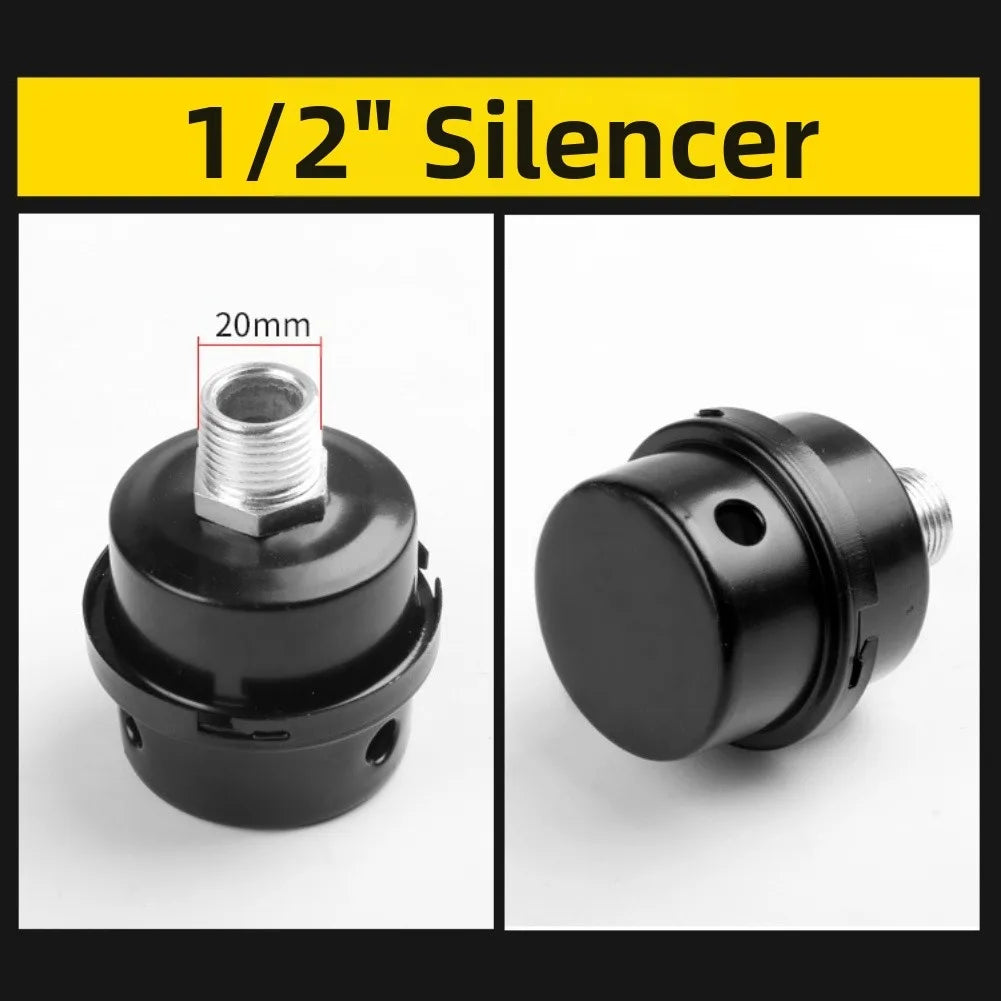12 5 16 Metal Air Filter Oil-free Muffler Replace Compressor Pump