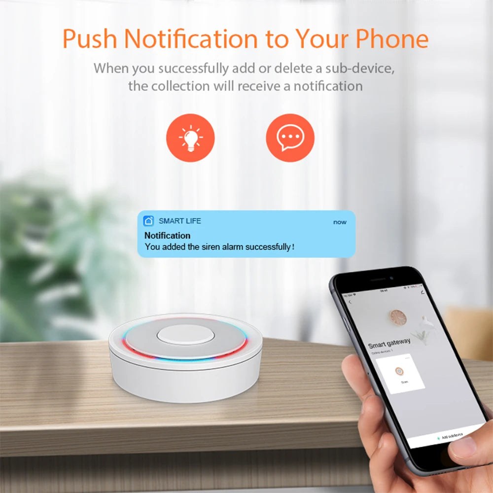 Tuya ZigBee Wireless/Wired Smart Gateway Hub Bridge Remote Linkage Devices WiFi Central Control Host Works With Smart Life APP Peaceful Pleasures Health and Wellness