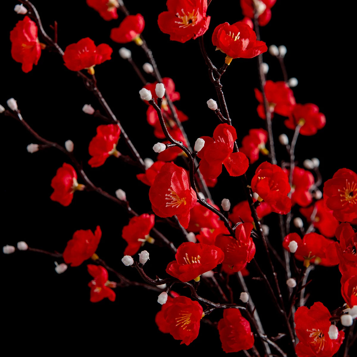 Silk Plum Blossom Artificial Flower Branch – Home & Wedding Decor