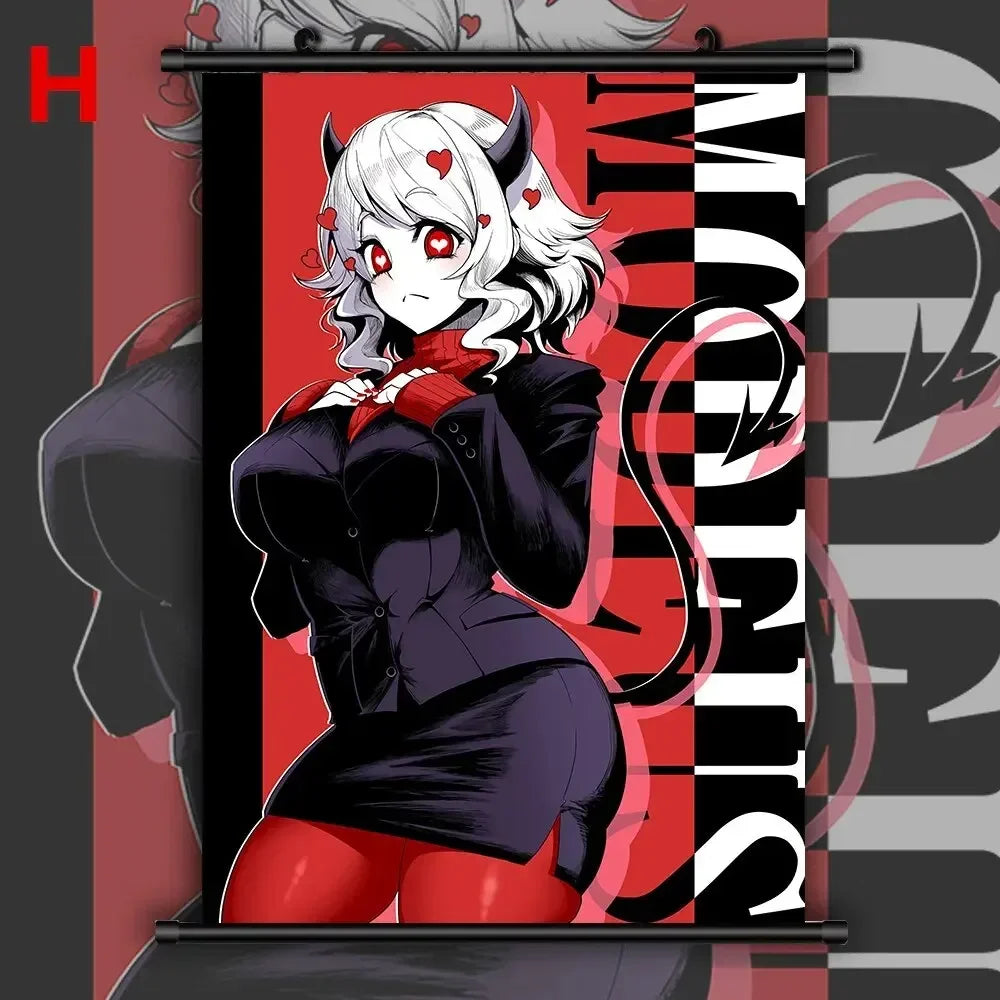 Helltaker Anime Artwork Canvas Painting Posters and Prints Wall Art Pictures for Living Room Decoration Peaceful Pleasures Health and Wellness 1 20x30cm Unframed