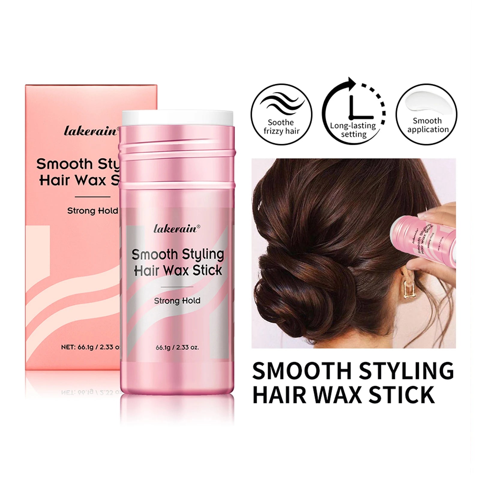 Hair Styling Wax for Women Anti Frizz Smoothing Professional Pomade Hair Mud Control Messy Hairs Wax Rod Peaceful Pleasures Health and Wellness