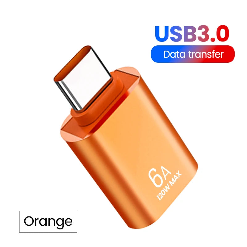 USB 3.0 to USB-C OTG Adapter | 6A Fast Charging & Data Transfer