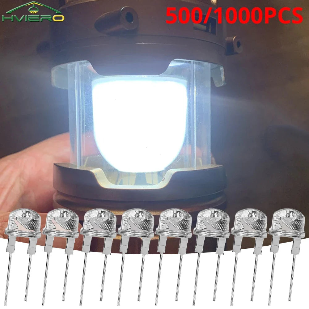 8mm Straw Hat LED Beads 500/1000pcs – Multi-Color DIY Bulbs