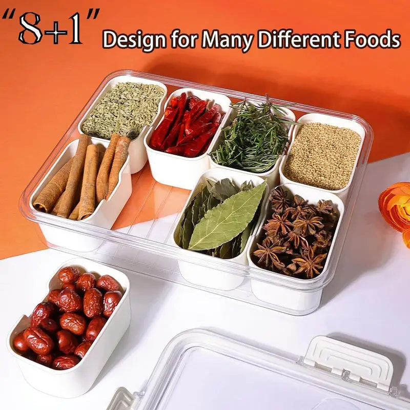Snack Container Box Leakproof Fruit Food Storage Container Box Portable Tray With Lid Handle Organizer For Picnics School Road Peaceful Pleasures Health and Wellness