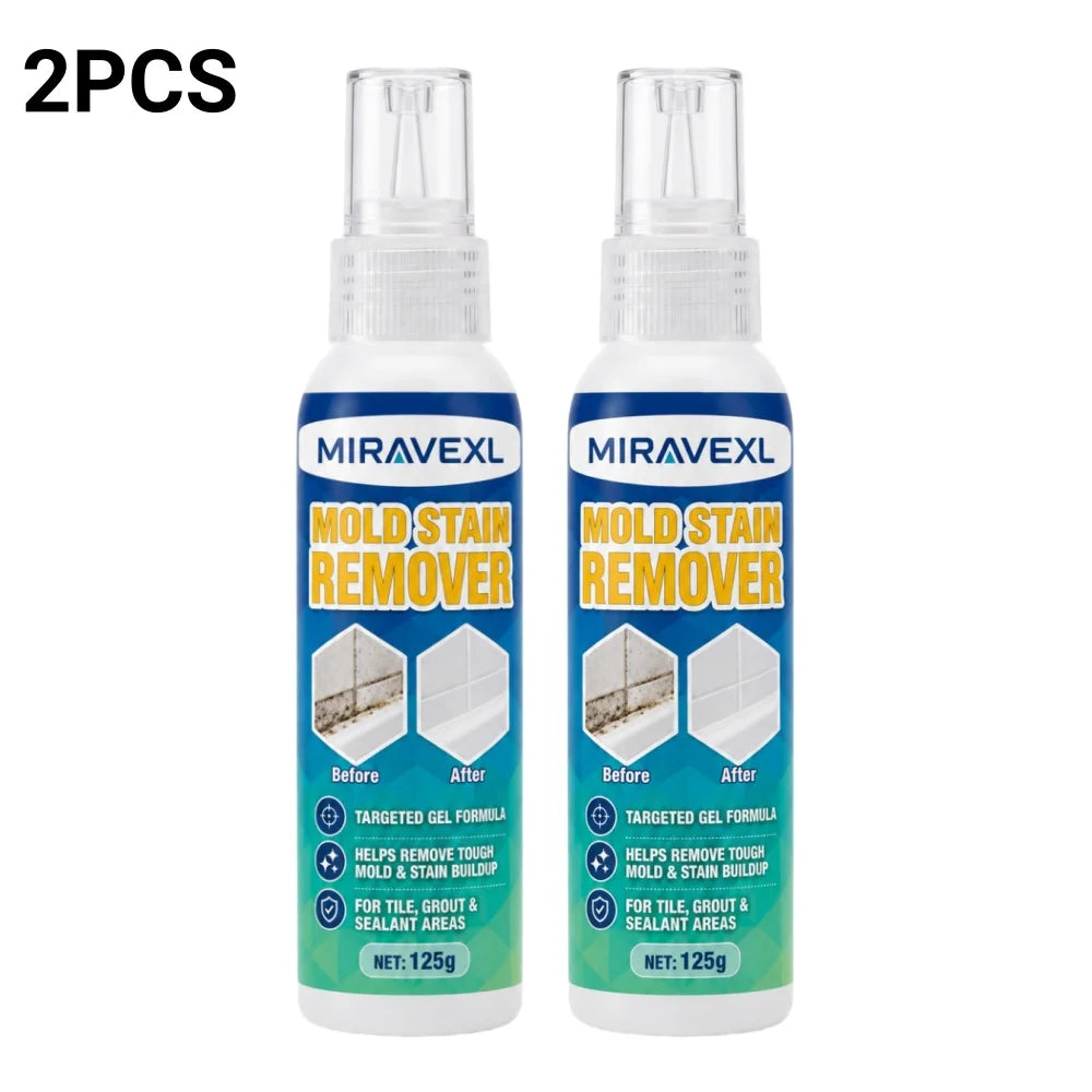 Mold Stain Remover Gel Washing Machine Cleaner for Bathroom Tile Grout Sink Fridge Kitchen Home Stain Cleaning Gel Peaceful Pleasures Health and Wellness 2PCS