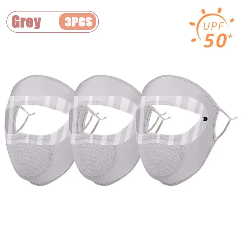 UPF 50+ Full Face Cover Mask with Goggles | UV & Dust Shield