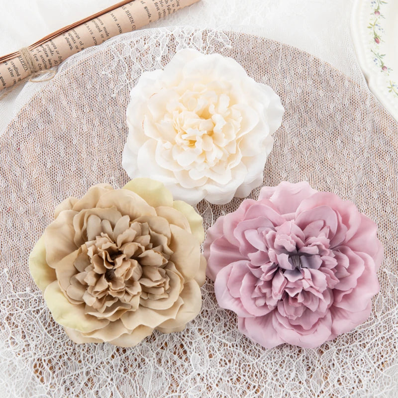 Silk Artificial Peony Dahlia Flower Heads 10cm – 5 or 10pcs