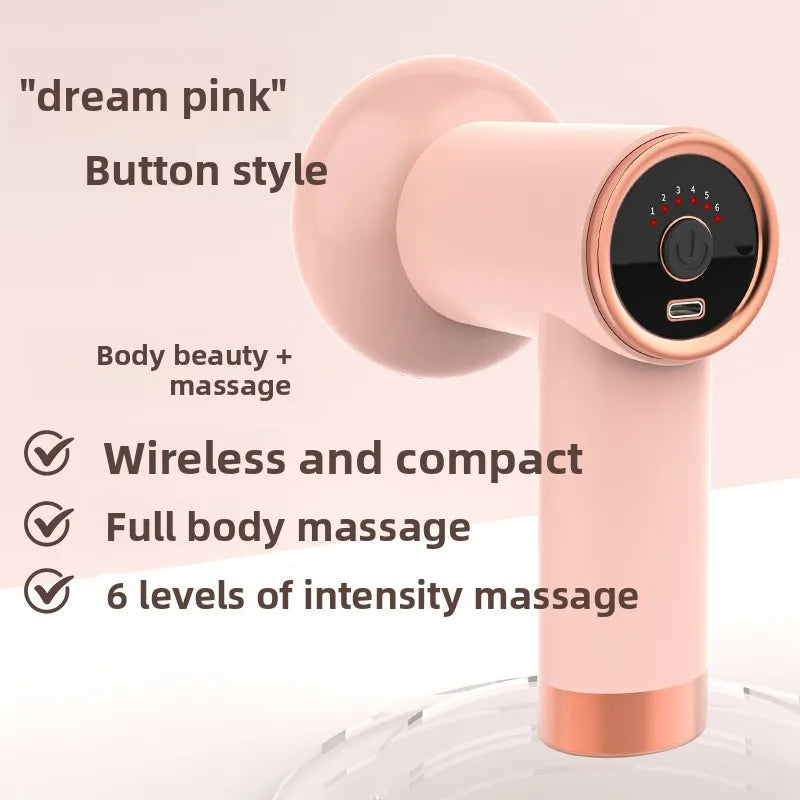 Women Mini Portable Electric Massage Gun Deep Tissue Percussion Muscle Relaxation for Fitness Slimming Pain Relief Massager Peaceful Pleasures Health and Wellness