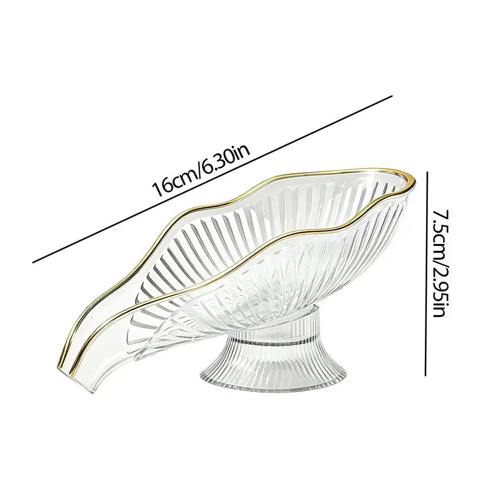 Leaf Self-Draining Soap Dish – Clear Non-Slip Soap Holder Tray
