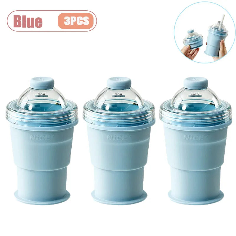 Foldable Silicone Ice Ball Maker Cup – BPA-Free Travel Mug