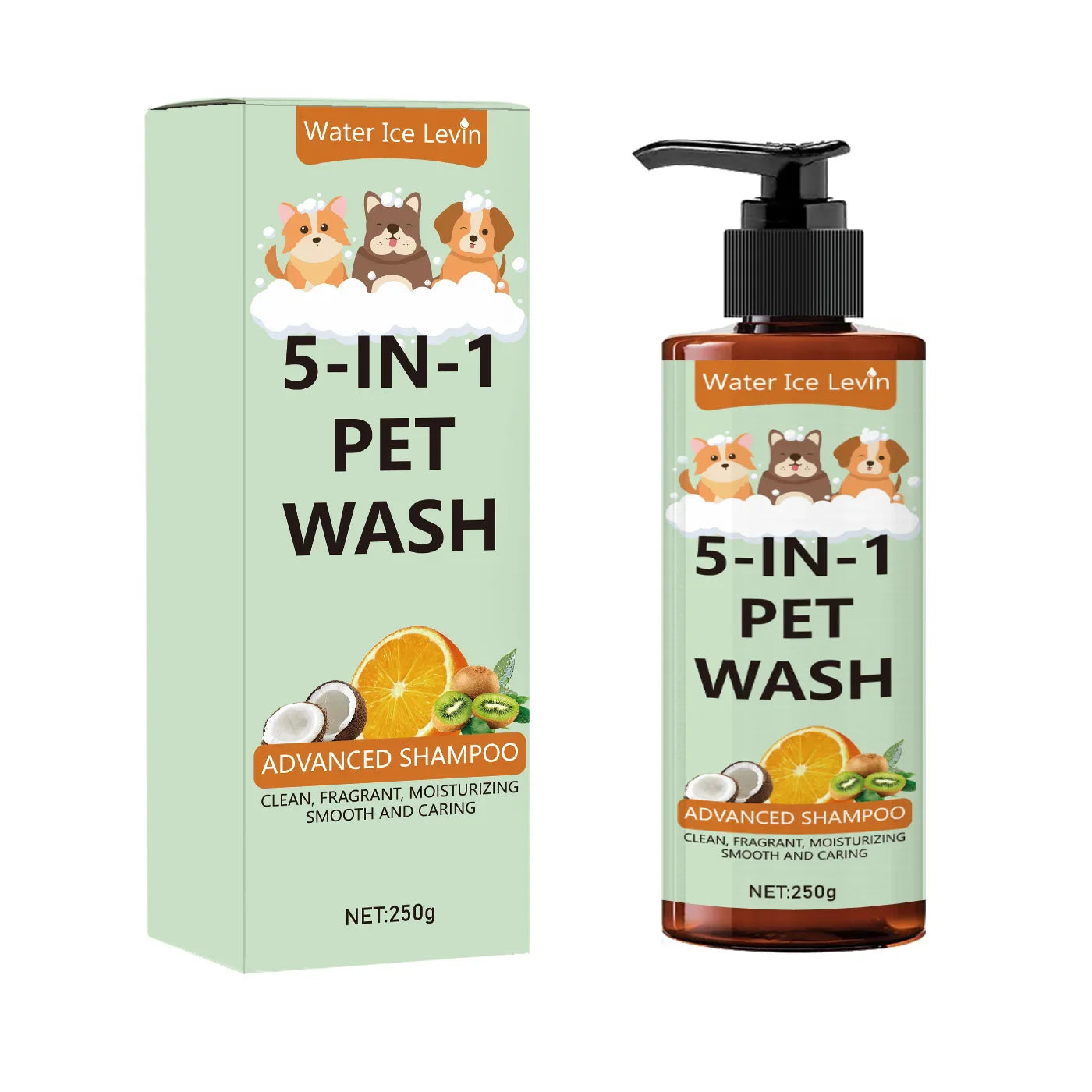5-in-1 Natural Coconut Pet Shampoo & Conditioner – Cats & Dogs