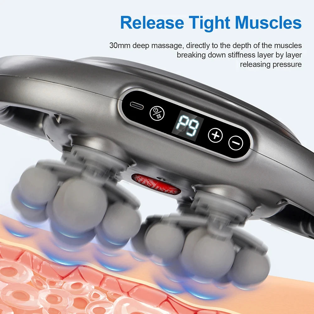 22-Head Deep Tissue Percussion Massage Gun, High-Power Vibration for Targeted in Back Neck & Shoulders Massage Peaceful Pleasures Health and Wellness