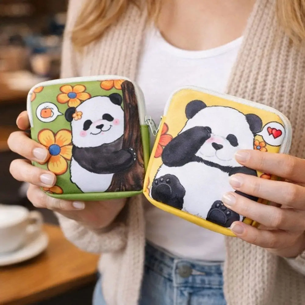 Cute Panda Waterproof Mini Pouch – Multi-Purpose Storage Bag