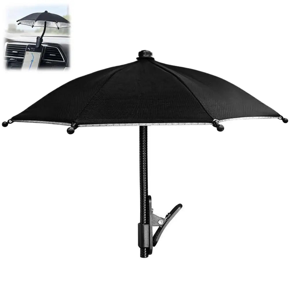 Mini Phone Sunshade Umbrella Sun Glare Shade Adjustable Phone Sunshade with Clip for Motorcycle Bike Outdoor Riding Navigation Peaceful Pleasures Health and Wellness 1pcs