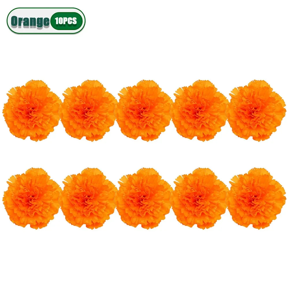 Mexican Marigold Artificial Flowers Garland – Day of the Dead Décor