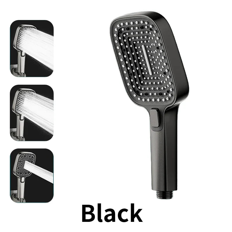 3-Mode High Pressure Handheld Shower Head – Rainfall & Water Saving