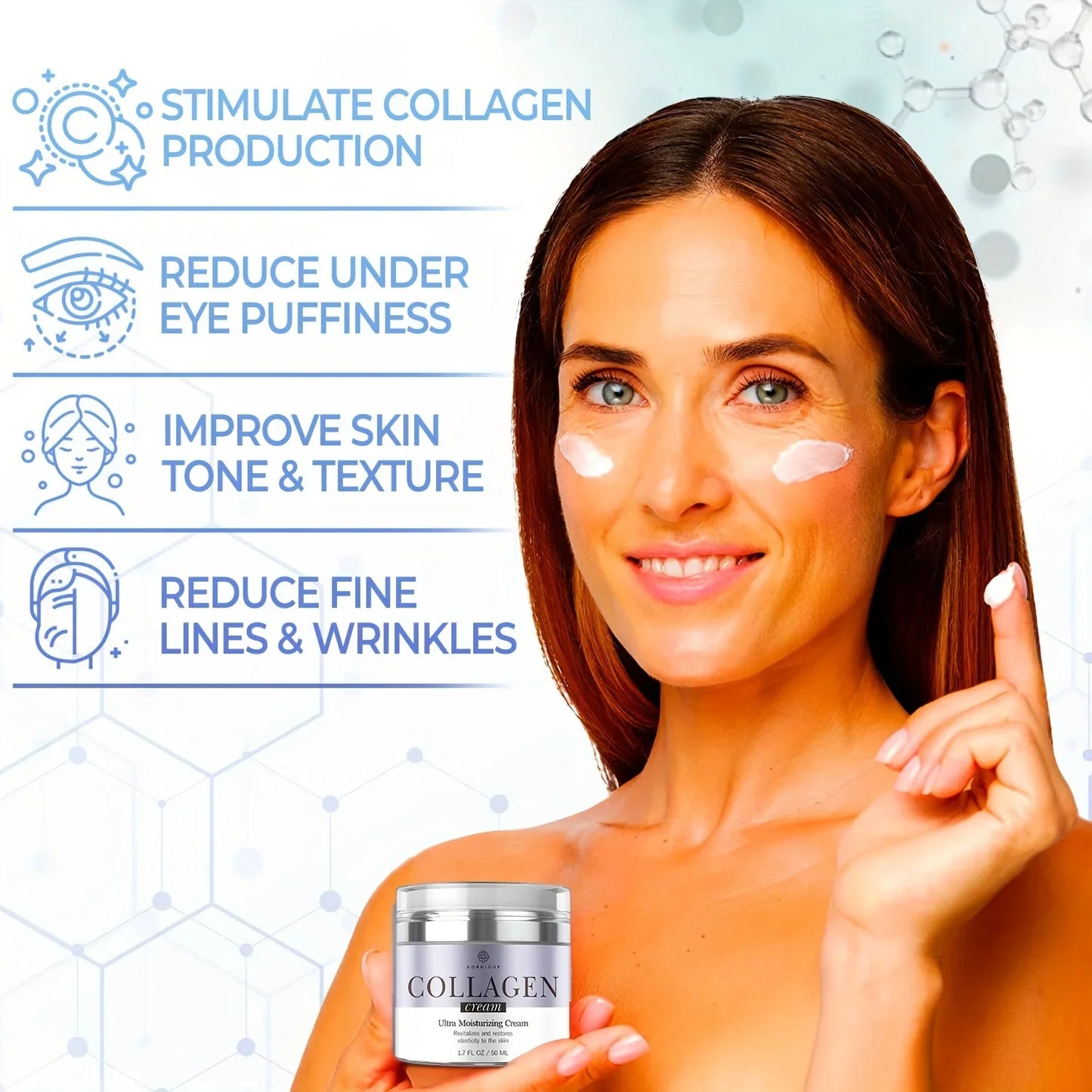 GORGIQUE Collagen Face Moisturizer – Firming Hydrating Cream