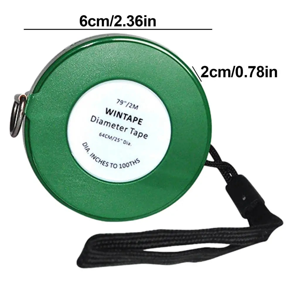 Tree Diameter Tape Measure 2m Retractable PVC Gardening Ruler Diameter Tape Measure Peaceful Pleasures Health and Wellness Green