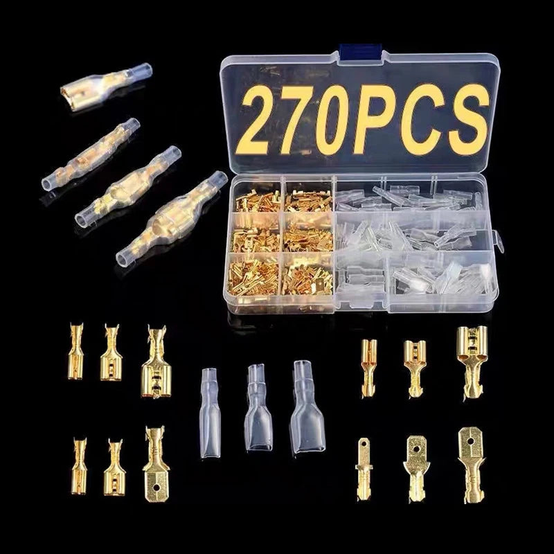 New 20/270/315/450/600/900pcs Cold-pressed Terminal Blocks Male And Female Docking 2 .8/4.8/6.3 Peaceful Pleasures Health and Wellness