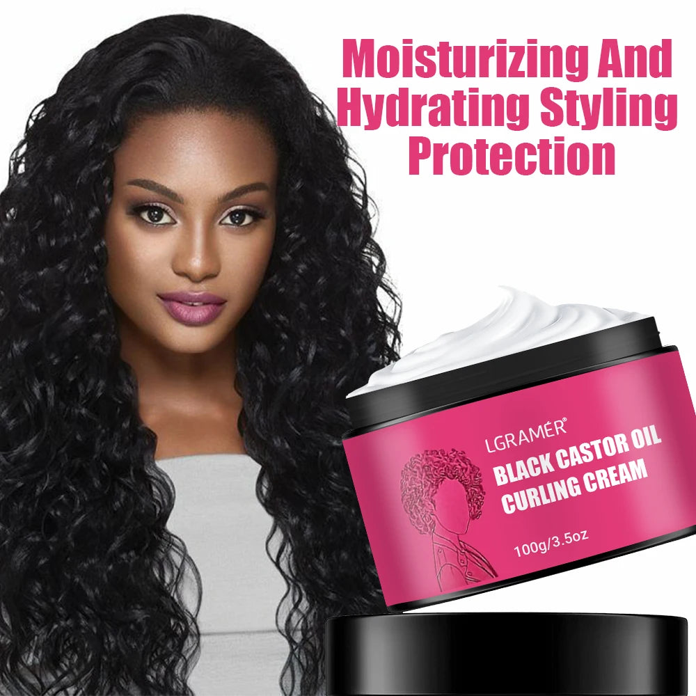 LGRAMÉR Black Castor Oil Curl Defining Cream – Anti-Frizz Peaceful Pleasures Health and Wellness