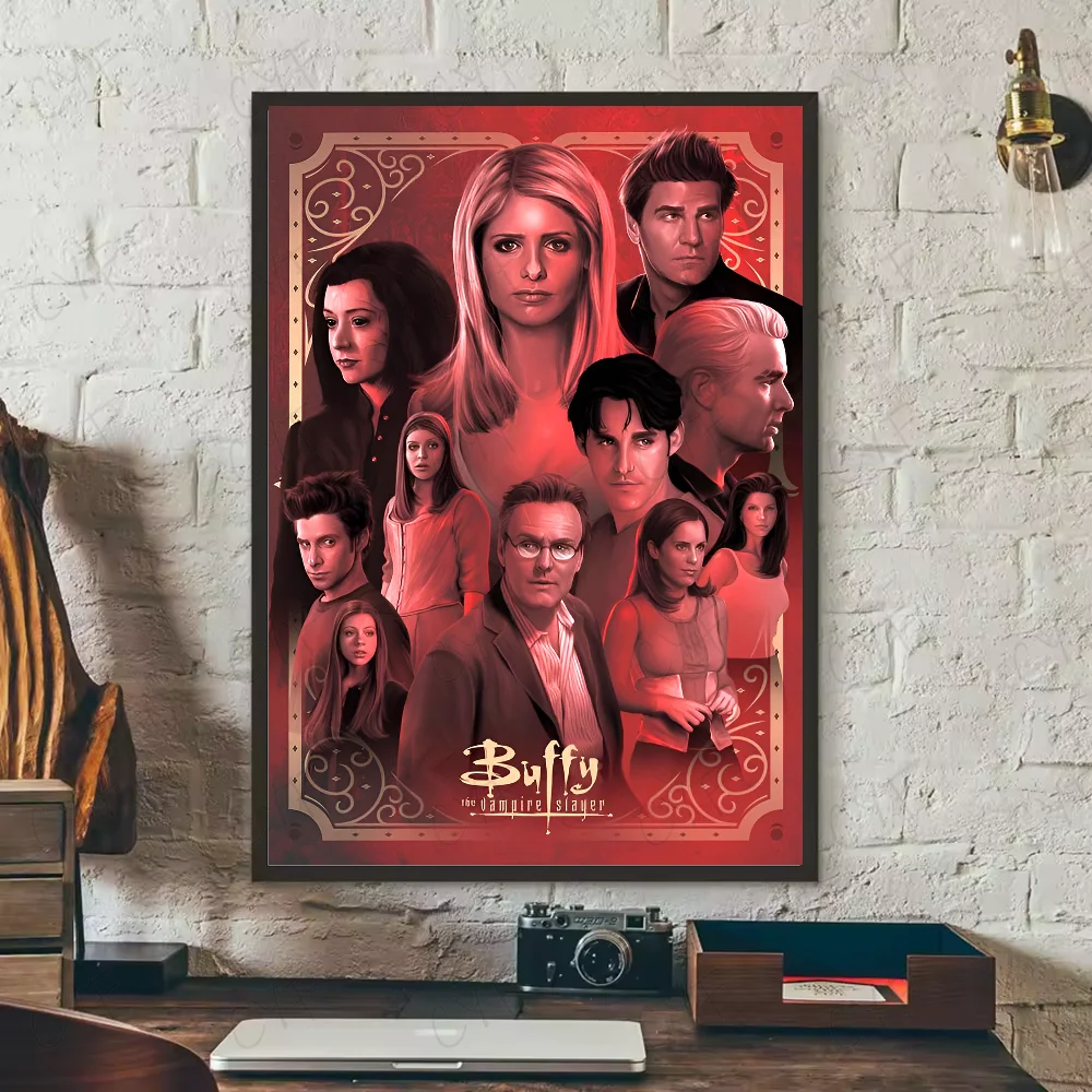 Vintage Buffy The Vampire Poster HD art sticky wall waterproof home living room bedroom bar aesthetic decoration Peaceful Pleasures Health and Wellness z22 15X20cmNoframe