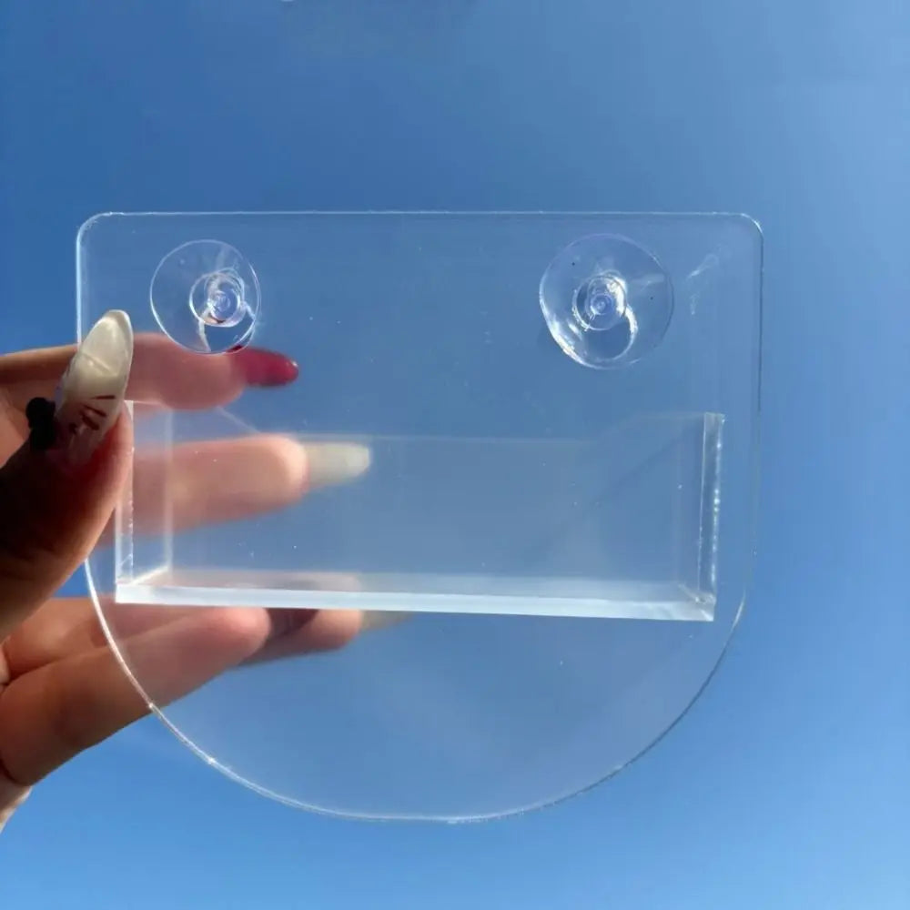 Acrylic Business Card Holder | Suction Cup Window Display Stand