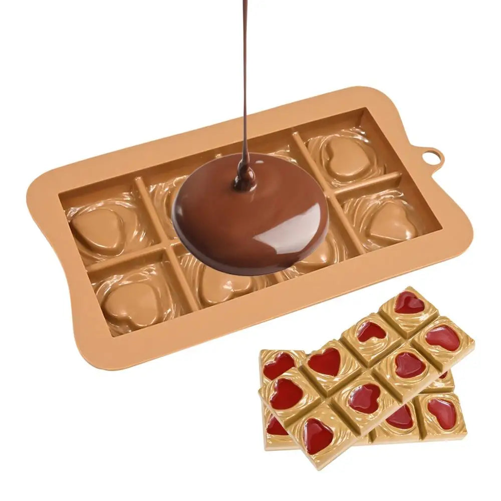 Candy Bar Molds Food Grade Non Stick Flexible Mould Silicone Chocolate Molds for Snacks Desserts Protein Energy DIY Handmade Peaceful Pleasures Health and Wellness B CN