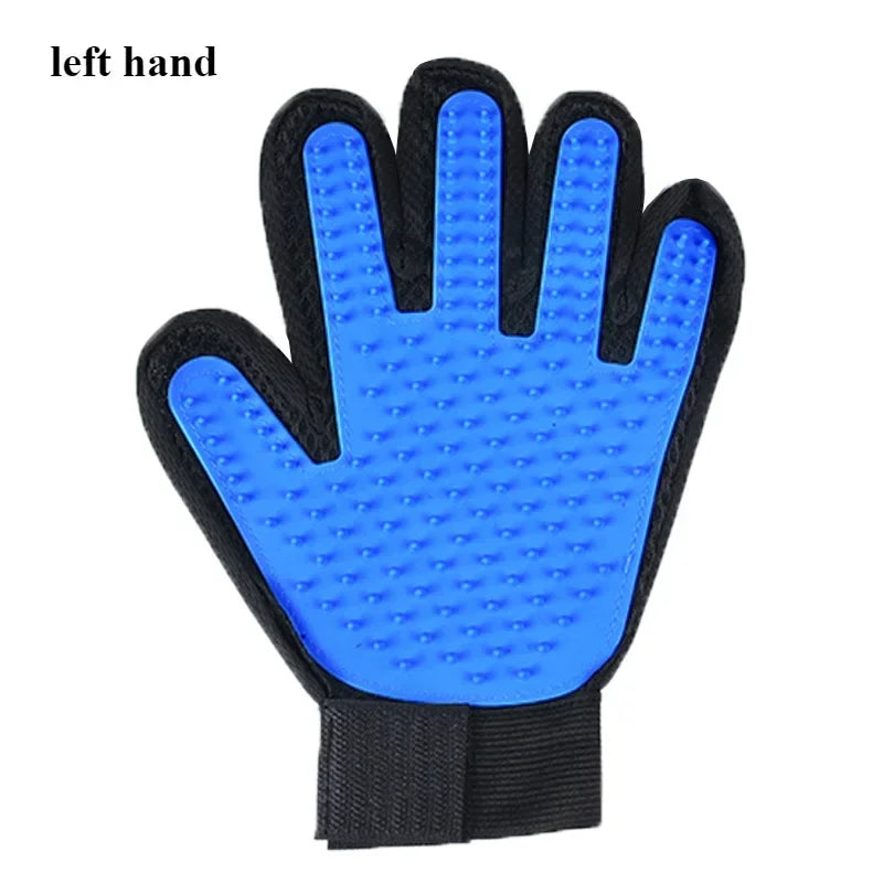 Pet Grooming Gloves for Dogs & Cats – 2-in-1 Deshedding Mitt