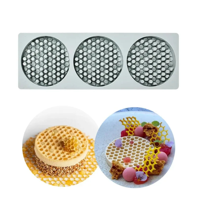 Honeycomb Mousse Cake Mold DIY Chocolate French Dessert Decoration Baking Silicone Mold Kitchen Baking Tool Peaceful Pleasures Health and Wellness