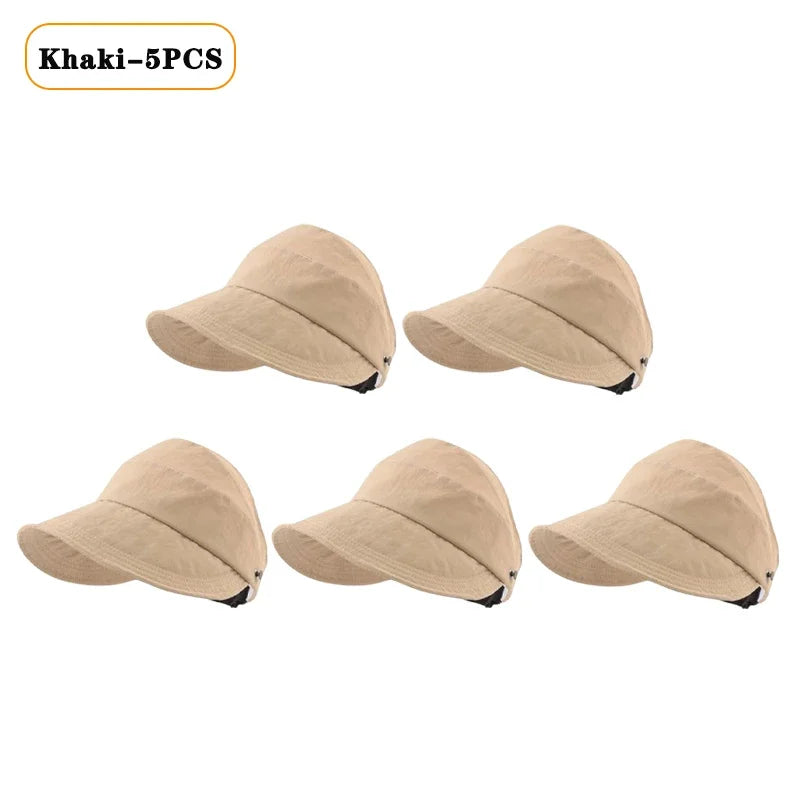 Foldable Wide Brim Ponytail Sun Hat | Quick-Dry Adjustable