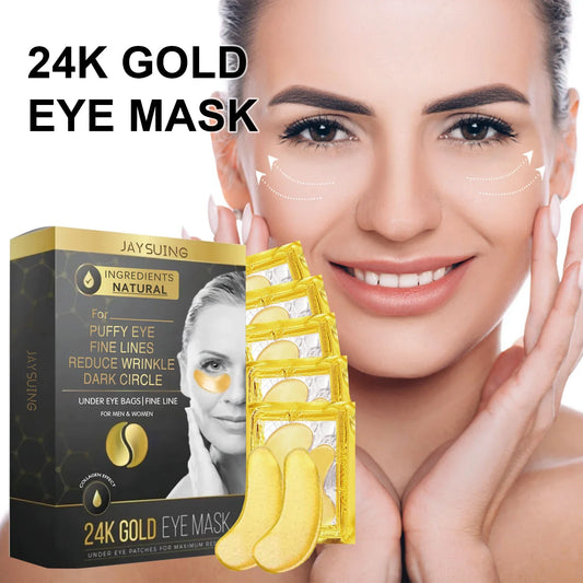 24K Gold Collagen Eye Masks – Brightening & Hydrating 5 Pairs Collagen Eye Mask Oasis Select