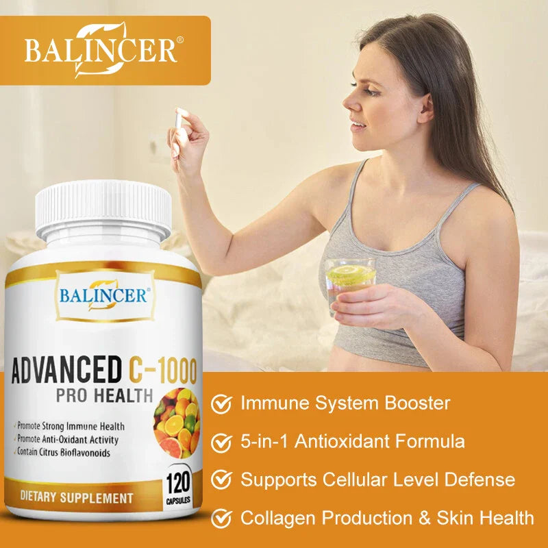 Balincer Vitamin C 1000mg Complex – 120 Capsules | Immune Boost