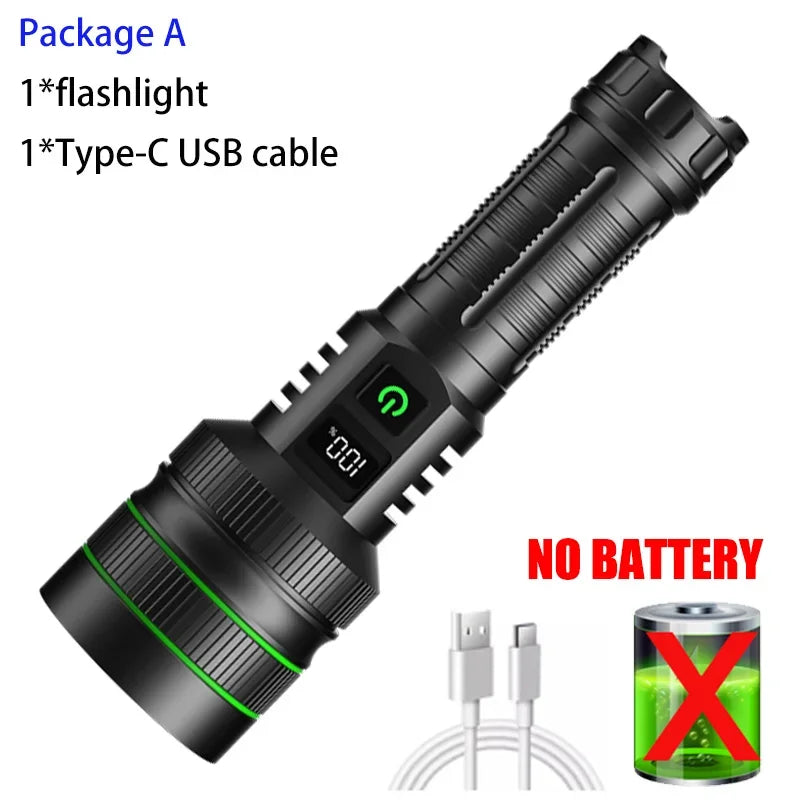 ESMARTER 1500LM LEP Flashlight Zoomable USB Rechargeable Torch