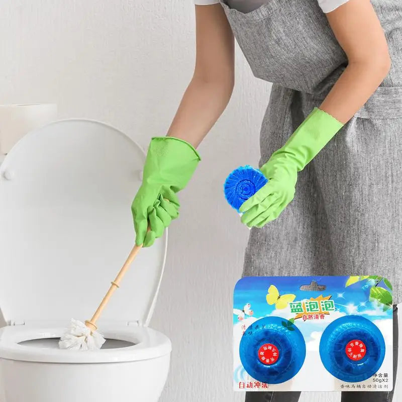 Toilet Tank Cleaner Tablets 2 Pack Bathroom Toilet Cleaning Tabs Refreshing Bathroom Toilet Cleaning Tabs Automatic Toilet Bowl Peaceful Pleasures Health and Wellness