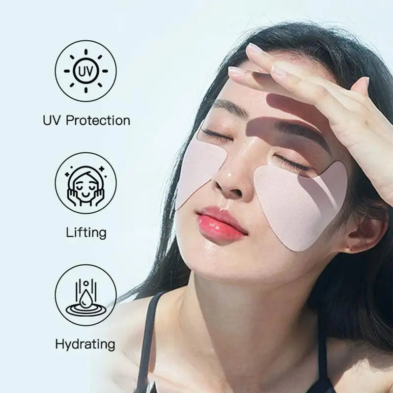 5 pair Golf Sunscreen Face Patches Anti-Sweat Moisturizing Sun Protection Stickers UV Facial Patch for Summer Outdoor Activities Peaceful Pleasures Health and Wellness