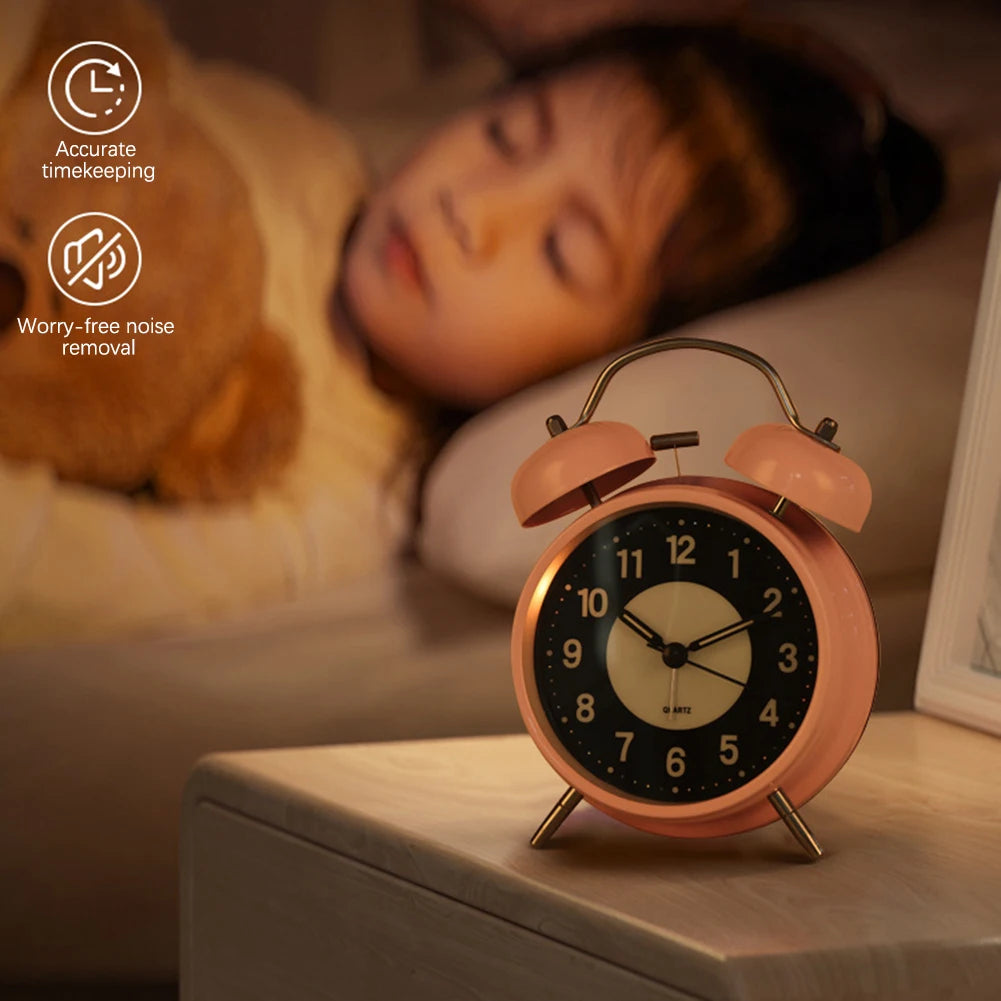 Vintage Twin-Bell Alarm Clock | Retro Desk & Nightstand Clock