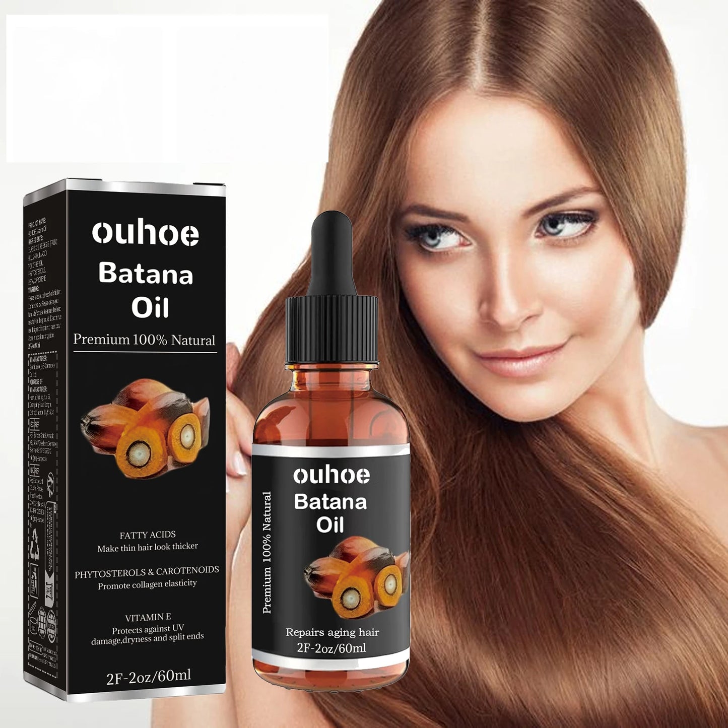 100% Pure Batana Hair Oil – Repair Dry Damaged Hair 60ml