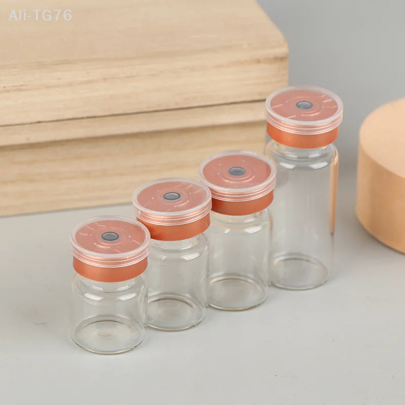 10-Pack Glass Vials Flip-Off Caps & Rubber Stoppers | 3–10ml
