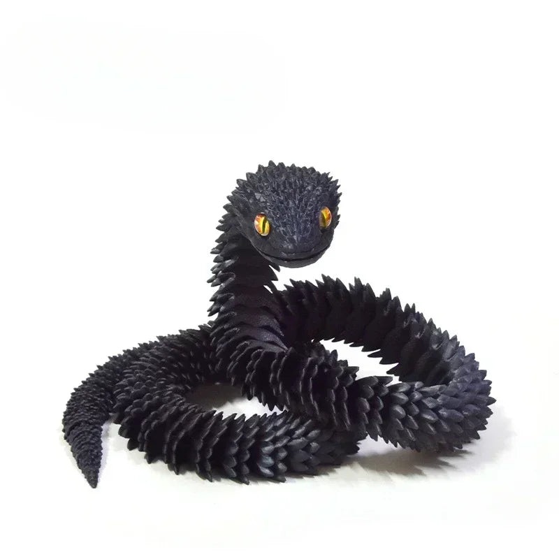 3D Printed Articulated Snake Fidget Toy | Desk Ornament Figurine