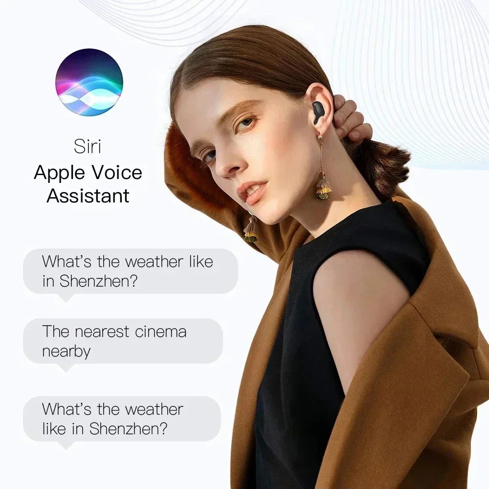E6S Wireless Bluetooth Headset TWS Bluetooth Headset Wireless Headset Noise-Canceling Headset with Microphone Peaceful Pleasures Health and Wellness