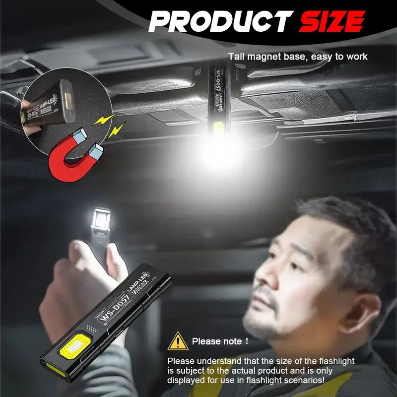 Mikenoon Mini EDC Flashlight COB 600LM | Hat Clip & Magnet