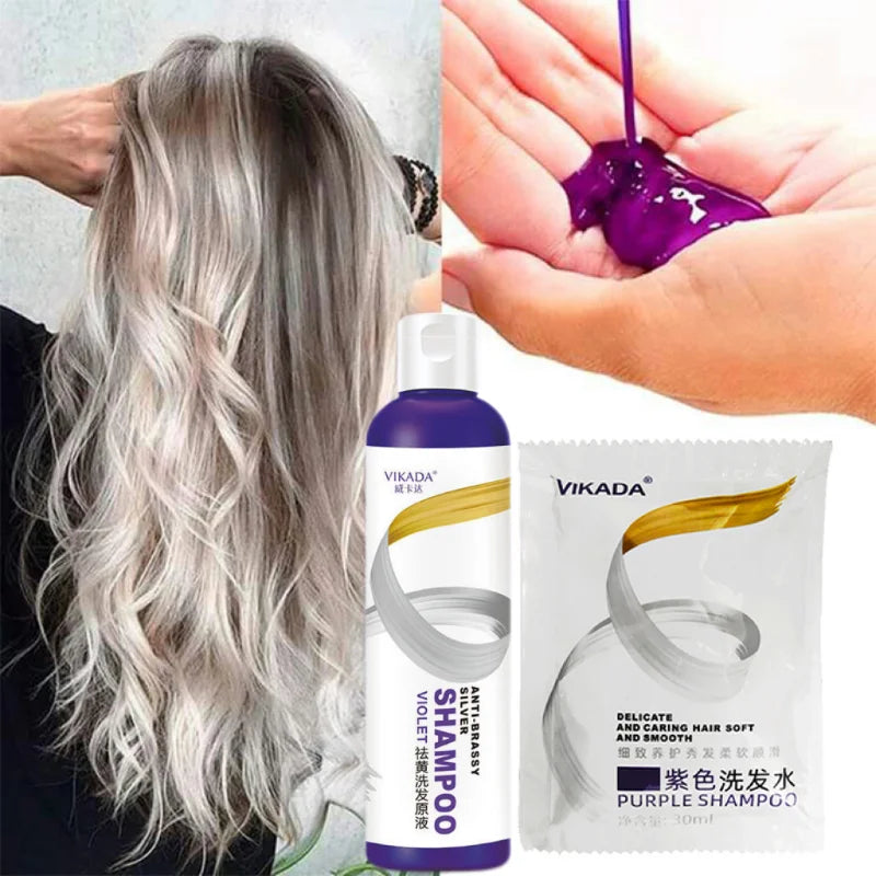 Purple Shampoo Washes Away Excess Yellow Hair Dye Naturally Protects Color Without Damaging Hair Strengthens Hair Repairs Hair Peaceful Pleasures Health and Wellness